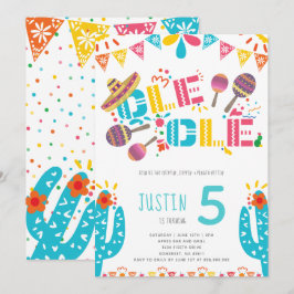 Mexican Fiesta Cactus Birthday Einladung