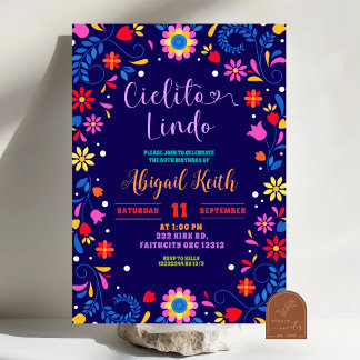Mexican Fiesta Cielito Lindo Birthday Invitation Einladung