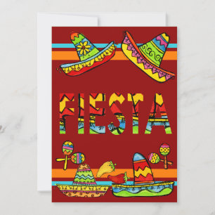 Mexican Fiesta Cinco de Mayo Einladungen Rot
