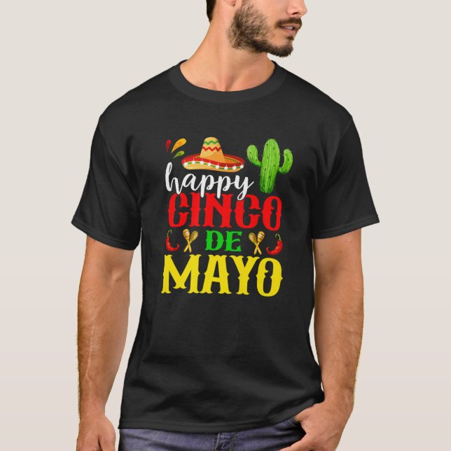 Mexican Fiesta Cinco De Mayo Funny Costume Men Wom T-Shirt (Vorderseite)