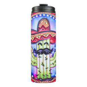 Mexican Fiesta Cinco de Mayo Sombrero Hat Blue Red Thermosbecher