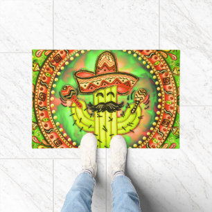 Mexican Fiesta Cinco de Mayo Sombrero Hat Green Fußmatte