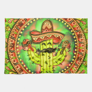 Mexican Fiesta Cinco de Mayo Sombrero Hat Green Geschirrtuch
