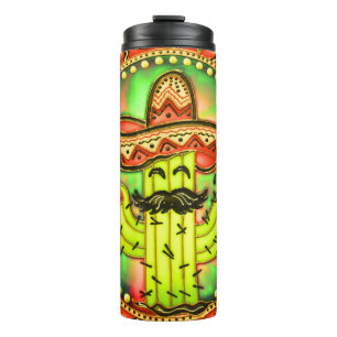 Mexican Fiesta Cinco de Mayo Sombrero Hat Green Thermosbecher