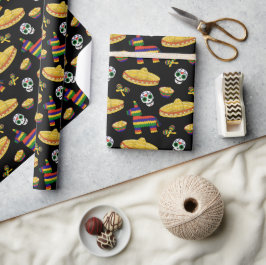 Mexican Fiesta & Día de Muertos Wrapping Paper Geschenkpapier