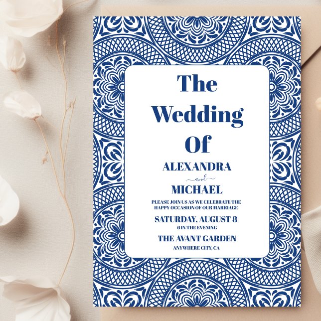 Mexican Fiesta Embroidery Floral Wedding Einladung (Von Creator hochgeladen)