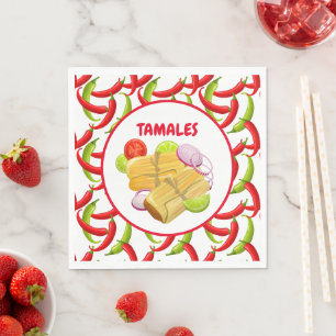 Mexican Fiesta Food Tamale Party Serviette