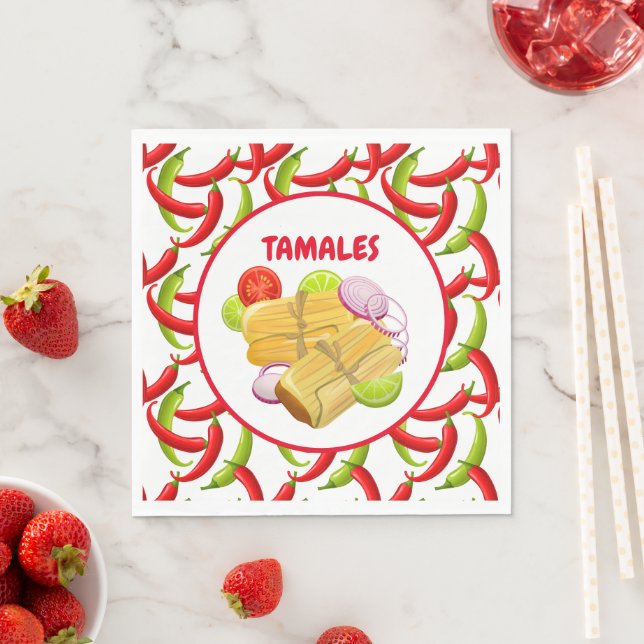 Mexican Fiesta Food Tamale Party Serviette (Beispiel)