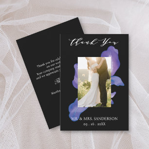 Mexican Fiesta Foto Wedding Black Danke Card