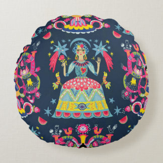 Mexican Fiesta Frida Rundes Kissen