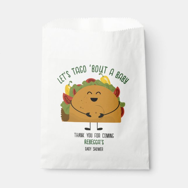 Mexican fiesta let's taco "über eine Babydusche Geschenktütchen (Vorderseite)