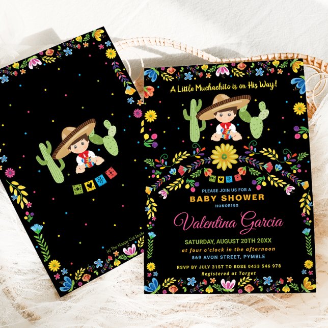 Mexican Fiesta Little Muchachito Boy Baby Shower Einladung (Von Creator hochgeladen)