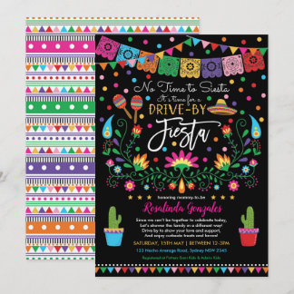 Mexican Fiesta Nacho Average Drive by Baby Dusche Einladung