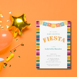 Mexican Fiesta Papel Picado Baby Dusche Einladung