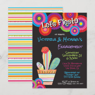 Mexican Fiesta Paper Blume Kakteen Einladungen