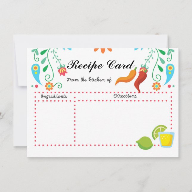 Mexican Fiesta Recipe Card (Vorderseite)