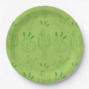 Mexican Fiesta Taco Cactus Green Pappteller