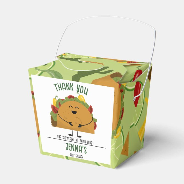 Mexican fiesta taco Danke Baby Dusche Geschenkschachtel (Vorderseite)