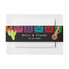 Mexican Fiesta Vivid Papel Picado Wedding Einladungsbanderole