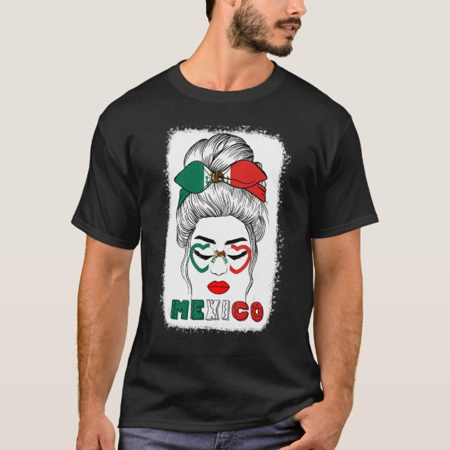 Mexican flag 16th September Mexico Independence Da T-Shirt (Vorderseite)