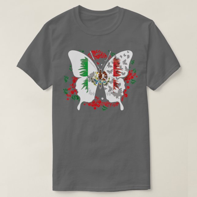Mexican Flag Butterfly T-Shirt (Design vorne)