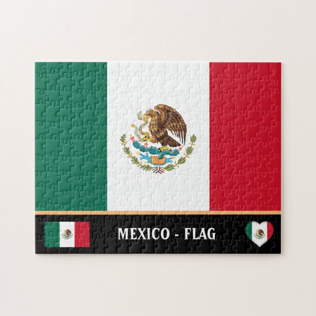 Mexican Flag & Mexican Country / Mexiko (Horizontal)