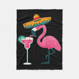 Mexican Flamingo Sombrero Cinco De Mayo Fiesta Wom Fleecedecke