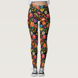 Mexican Floral Fiesta Leggings