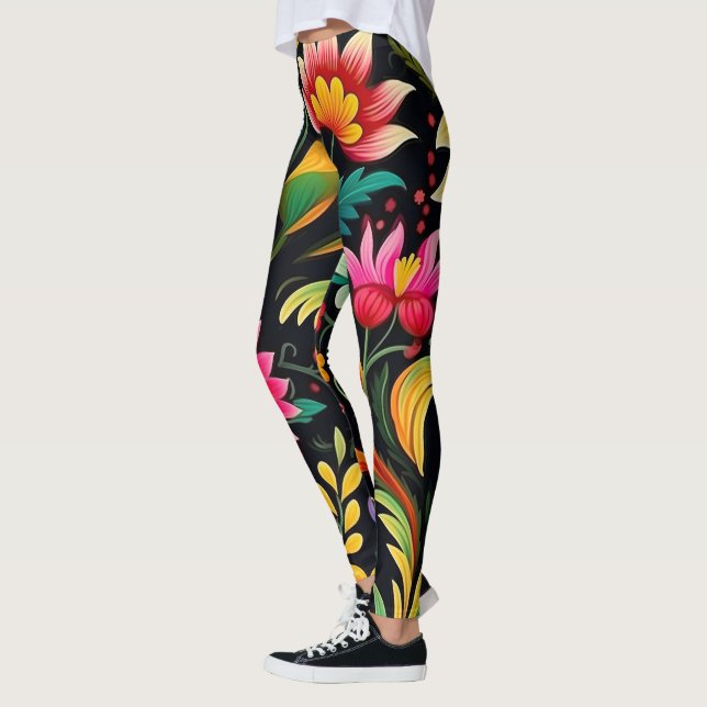 Mexican Floral Fiesta Leggings (Links)