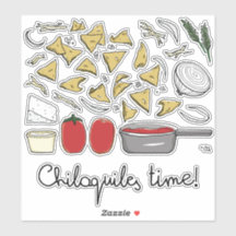 Mexican food: Chilaquiles Rot ,(fried Eierkuchen)