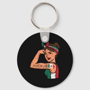 Mexican Girl Mujer Rosie Riveter Cinco De Mayo Fie Schlüsselanhänger