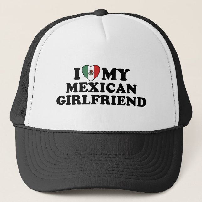 Mexican Girlfriend Hat Truckerkappe (Vorderseite)