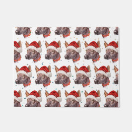 Mexican Hairless Dog Breed Christmas Stars Fußmatte