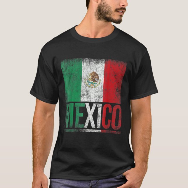 Mexican Heritage Mexico Flag Proud Mexico T-Shirt (Vorderseite)