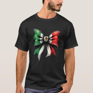 Mexican Independence Day Tee  Mexico Bow Flag Wome