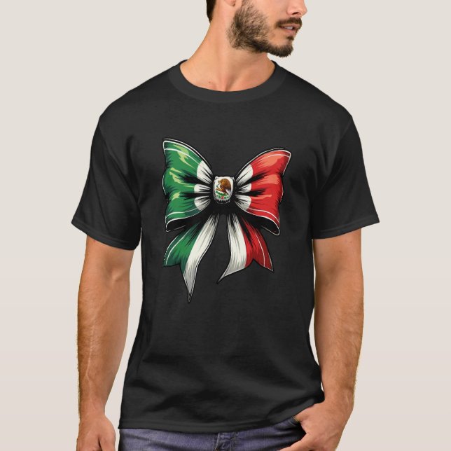Mexican Independence Day Tee  Mexico Bow Flag Wome (Vorderseite)