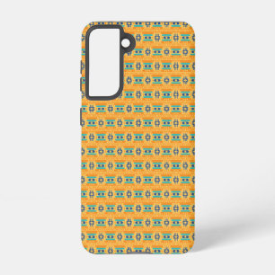 Mexican inspired pattern in yellow and blue samsung galaxy hülle