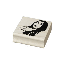 Mexican Lady Portrait Make-up Schönheitskunst Gummistempel