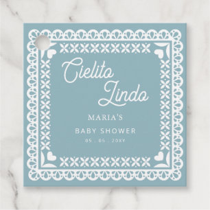 Mexican Papel Picado Cielito Lindo Baby Dusche Geschenkanhänger