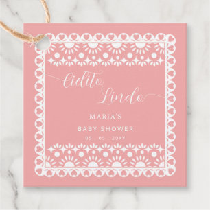 Mexican Papel Picado Cielito Lindo Baby Dusche Geschenkanhänger