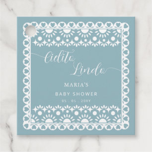 Mexican Papel Picado Cielito Lindo Baby Dusche Geschenkanhänger