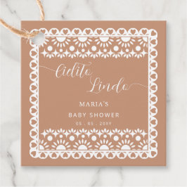 Mexican Papel Picado Cielito Lindo Baby Dusche Geschenkanhänger