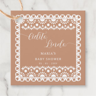 Mexican Papel Picado Cielito Lindo Baby Dusche Geschenkanhänger