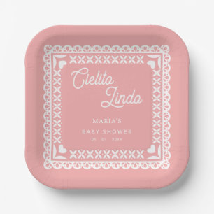 Mexican Papel Picado Cielito Lindo Baby Dusche Pappteller
