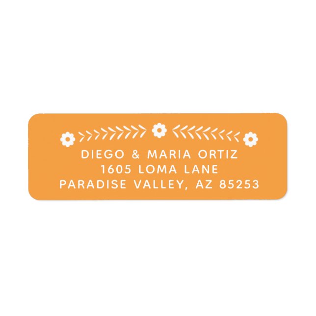 Mexican Papel Picado Return Address Labels (Vorne)