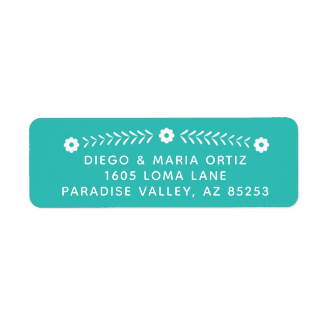 Mexican Papel Picado Return Address Labels (Vorne)