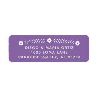 Mexican Papel Picado Return Address Labels