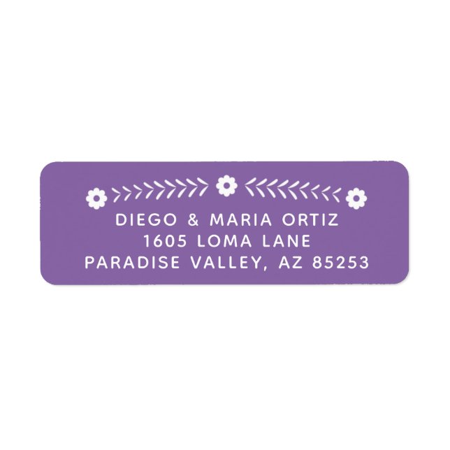 Mexican Papel Picado Return Address Labels (Vorne)