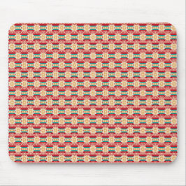 Mexican Pattern in Beige and Red Mousepad