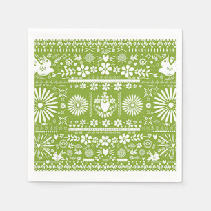 Mexican Picado Limon Avocado Green Wedriage Serviette